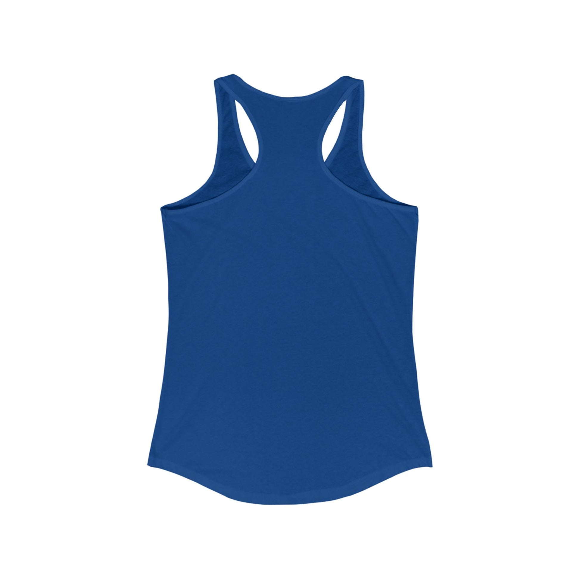 Blue tank top on a white background