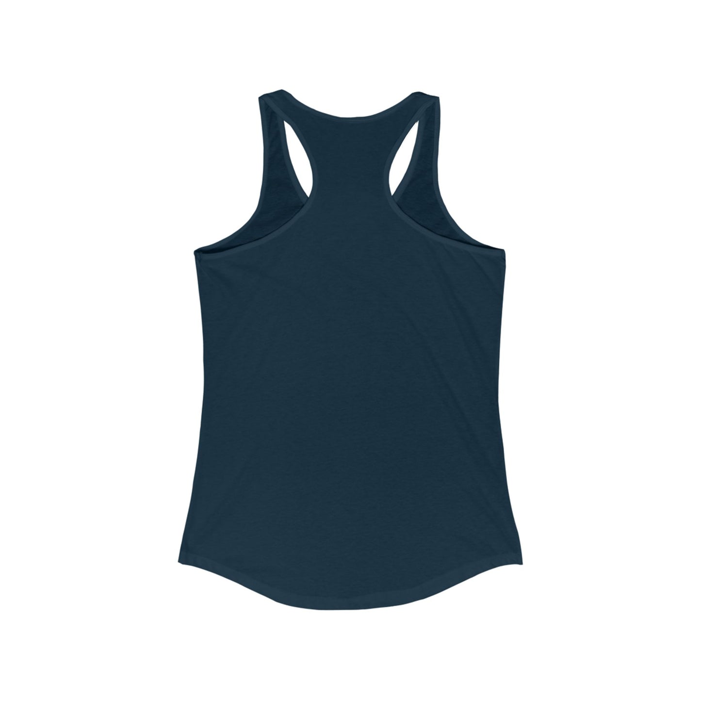 Navy blue tank top on a white background
