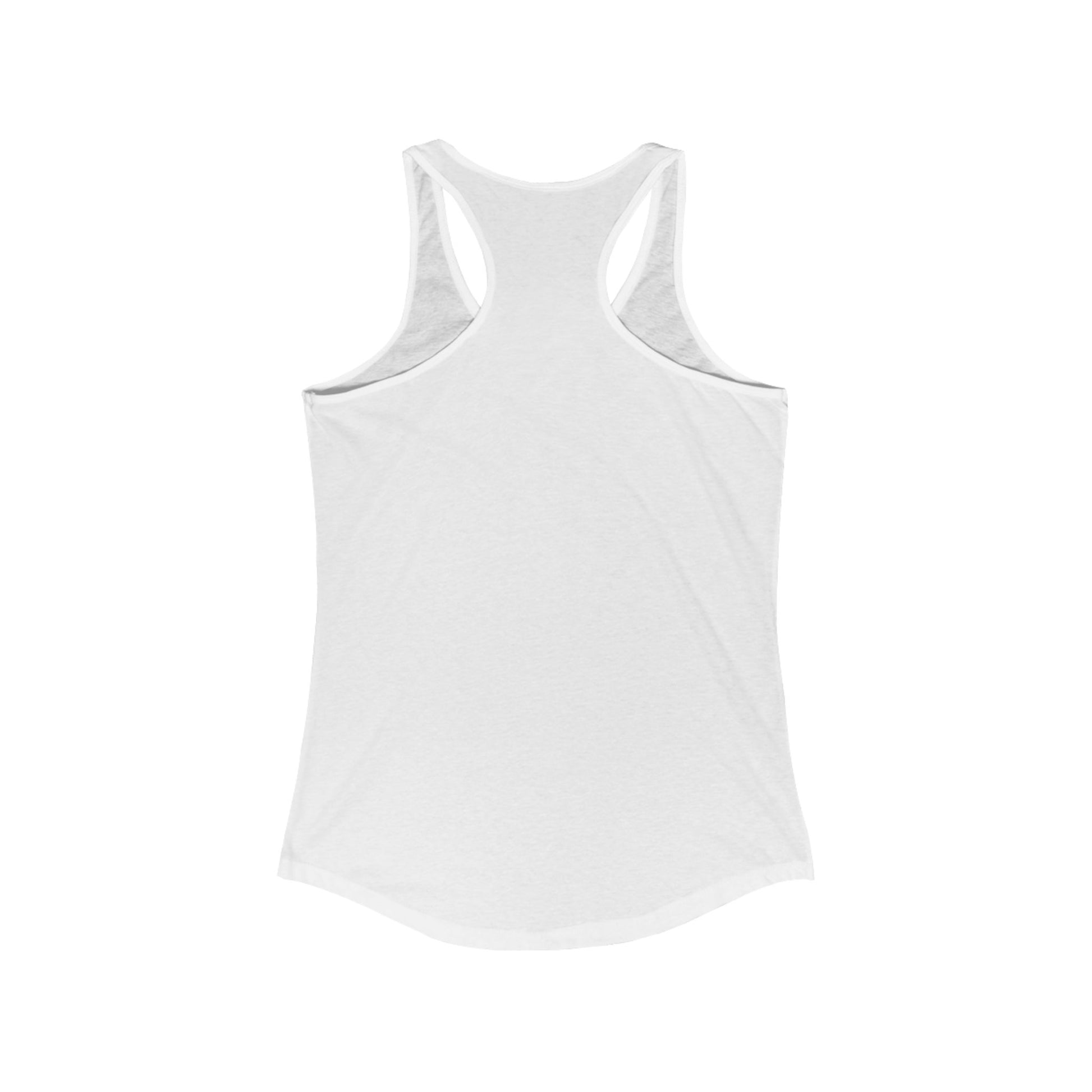 Back of Pisces White tank top on a white background